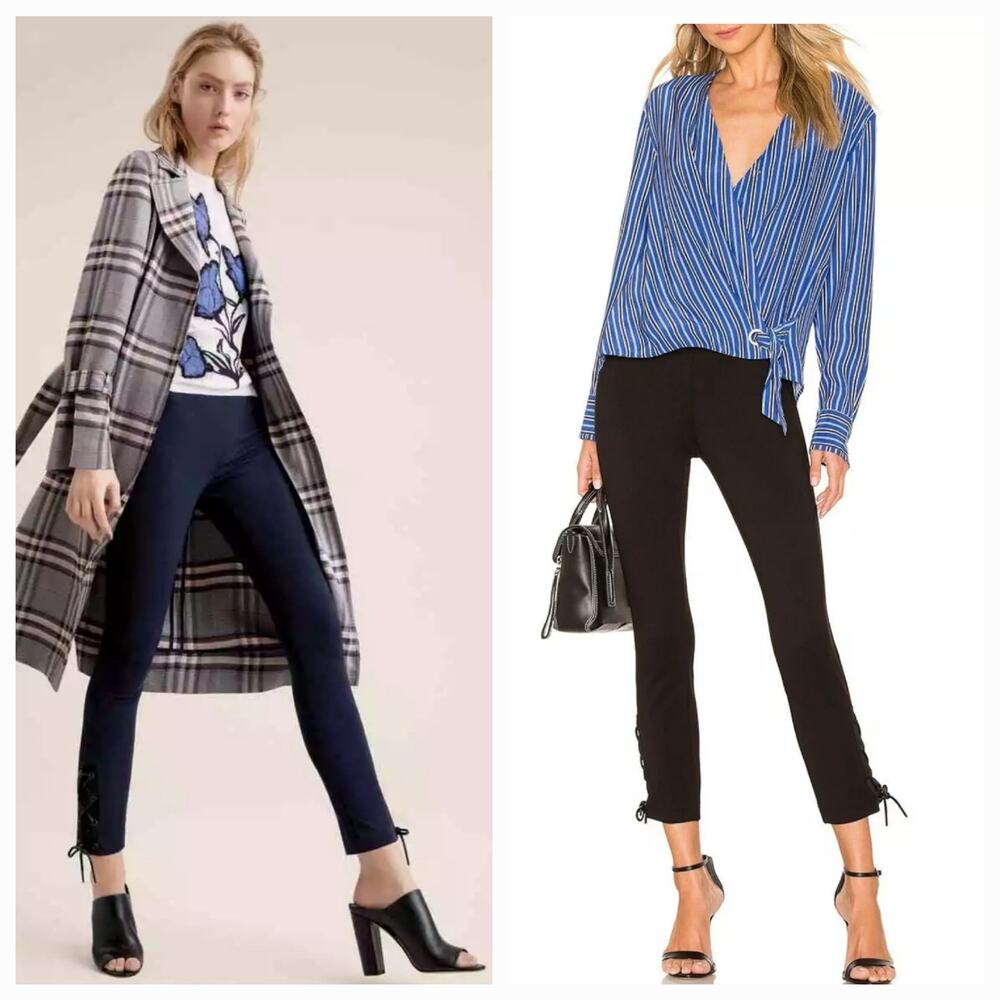 RAG & BONE SIMONE LACE-UP PANTS, SIZE 4